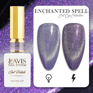 LAVIS Cat Eye Gel Polish 0.5 oz - Enchanted Spell Collection