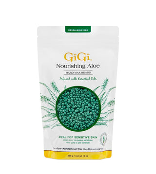 GiGi Hard Wax Beads Infused with “Nourishing Aloe” + Essential Oils 14oz