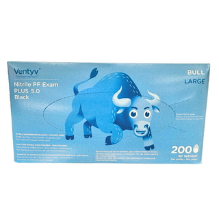 Ventyv Nitrile PF Exam Plus 5.0 Black (BULL LARGE)
