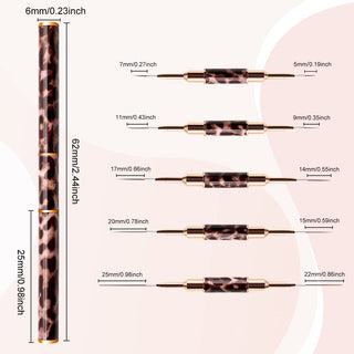 Leopard Nail Art Brush 5pc