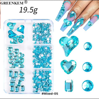 Rhinestone Assorted 6 Grid Pack
