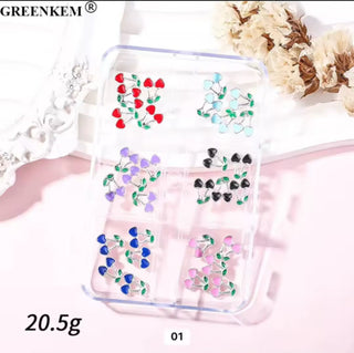 Heart Cherry Nail Decal Pack 30pc