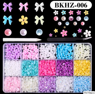 Assorted Nail Charms 15 Grid 1000-1700pc