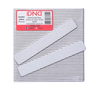 DND Jumbo Zebra 80/80 Nail File Pack 50Ct.