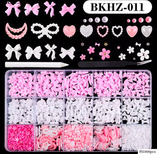 Assorted Nail Charms 15 Grid 1000-1700pc