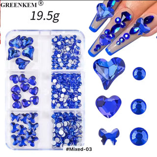Rhinestone Assorted 6 Grid Pack