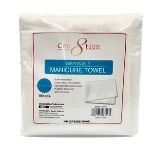 Cre8tion Disposable Manicure Plain Towel 40x40 cm 100 pcs./ bag