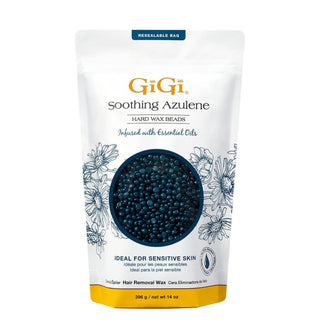 GiGi Hard Wax Beads Infused with “Smoothing Azulene” + Essential Oils 14oz