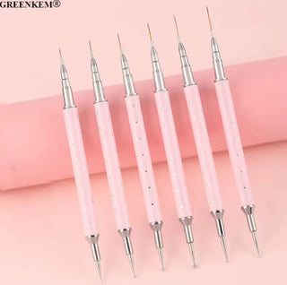 Pink Diamond Liner Brush + Nail Dotter Set