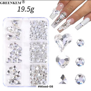 Rhinestone Assorted 6 Grid Pack