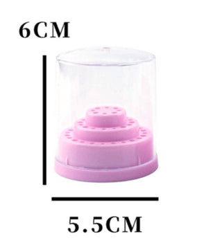 Round Drill Bit Holder with Lid