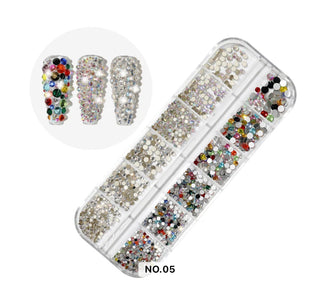 Flat Back 12 Grid Rhinestones