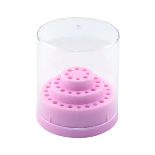 Round Drill Bit Holder with Lid