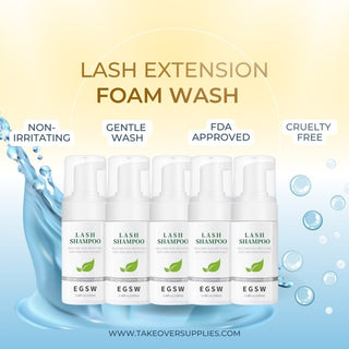 Eyelash Foam Shampoo, Cleansing Mousse 5 Bottles