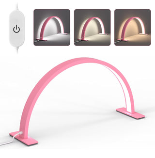 Half Moon Pink LED Desk Lamp