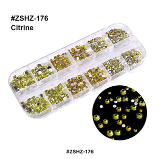 Flat Back 12 Grid Rhinestones