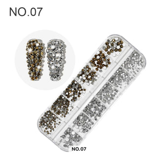 Flat Back 12 Grid Rhinestones