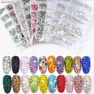 Nail Rhinestones Mixed Sizes 1728pc