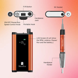 MelodySusie M-B450E Brushless Motor Nail Drill 35,000 RPM