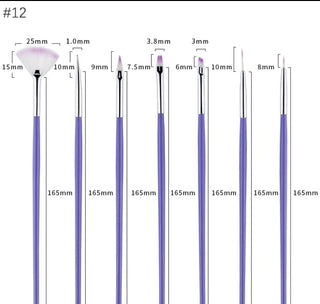 Purple Art Brush Set 7pc