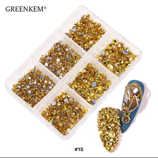 Flat Back Muti Size Nail Rhinestones