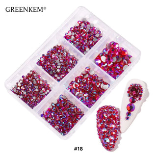 Flat Back Muti Size Nail Rhinestones