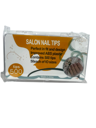 SALON NAIL TIPS 500PCS. STILETTO