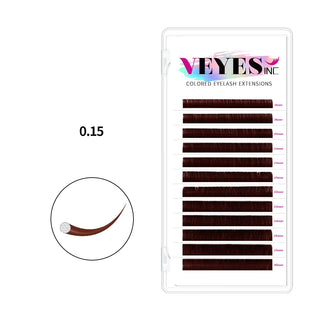 Brown Veyes Colored Eyelash Extensions