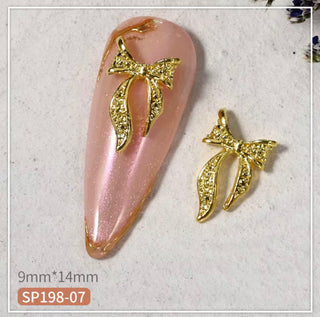 Gold Bow Nail Charm