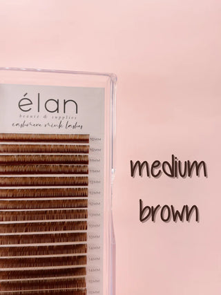 elan Medium Brown Lash Extensions