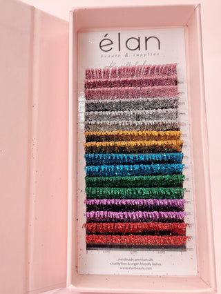 elan GLITTER 0.07 sable silk lashes