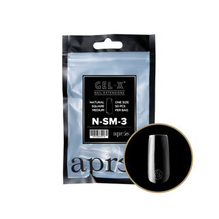 apres Gel-X® Natural Square Medium Refill Bag