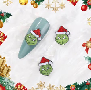 The Grinch Christmas Nail Charms 2pc per Pack