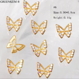 Butterfly 3D Nail Charms 2pc