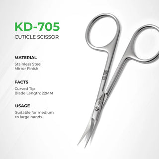 NGHIA Cuticle Scissors KD.705 /99mm (Stainless Steel)