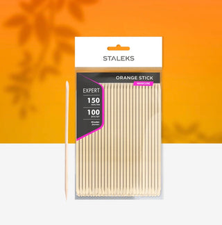 STALEKS EXPERT Orange stick wooden, 150 mm (100 pcs)