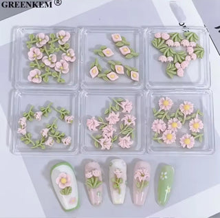 Assorted Flower Nail Charm Packs