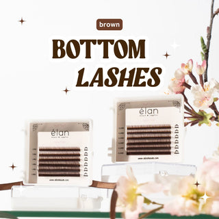 Elan BROWN bottom lashes mini tray
