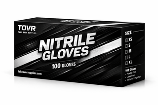 Take Over Black Nitrile Gloves 20ct