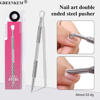 Stainless Steel Double-Ended Cuticle Pusher