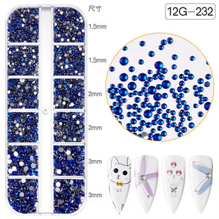 Flat Back 12 Grid Rhinestones