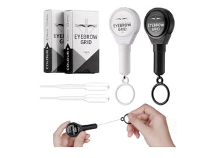 Retractable Brow Mapping String Pre-inked Microblading String for Eyebrow Marking Measuring String for Eyebrow (White)