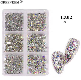 Flat Back Muti Size Nail Rhinestones