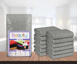 Beauty Threadz 16x27 Silver Grey 100% Cotton Ultra 3.0 Salon Towel Ct.12