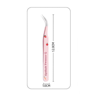 Pink Fruit & Veggie Eyelash Extension Lash Tweezers
