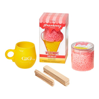 GiGi Microwave Hard Wax Kit Strawberry Scented