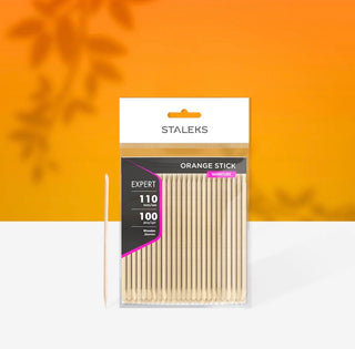 STALEKS EXPERT Orange stick wooden, 110 mm (100 pcs)