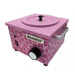 WAXNESS PROFESSIONAL SINGLE WAX HEATER WN-5001 E WILD LUXE LEOPARD ELITE SERIES HOLDS 16 OZ
