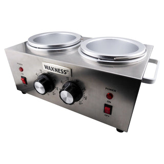 WAXNESS DOUBLE WAX HEATER WN-5002 TITANIUM ELITE SERIES 2 X 1 LB