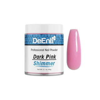 DeEnti Acrylic Nail Shimmer Powder Dark Pink 2oz